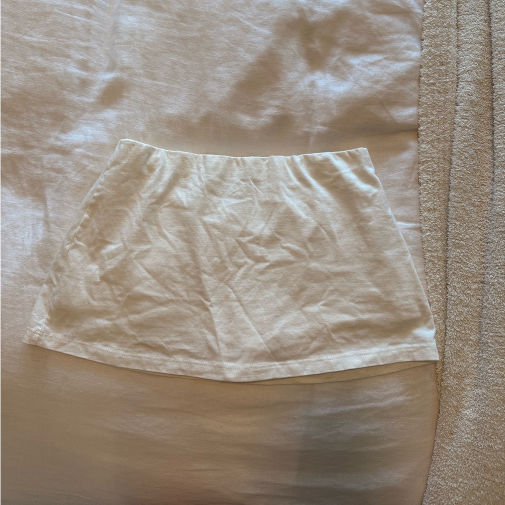 Free People White linen mini skort